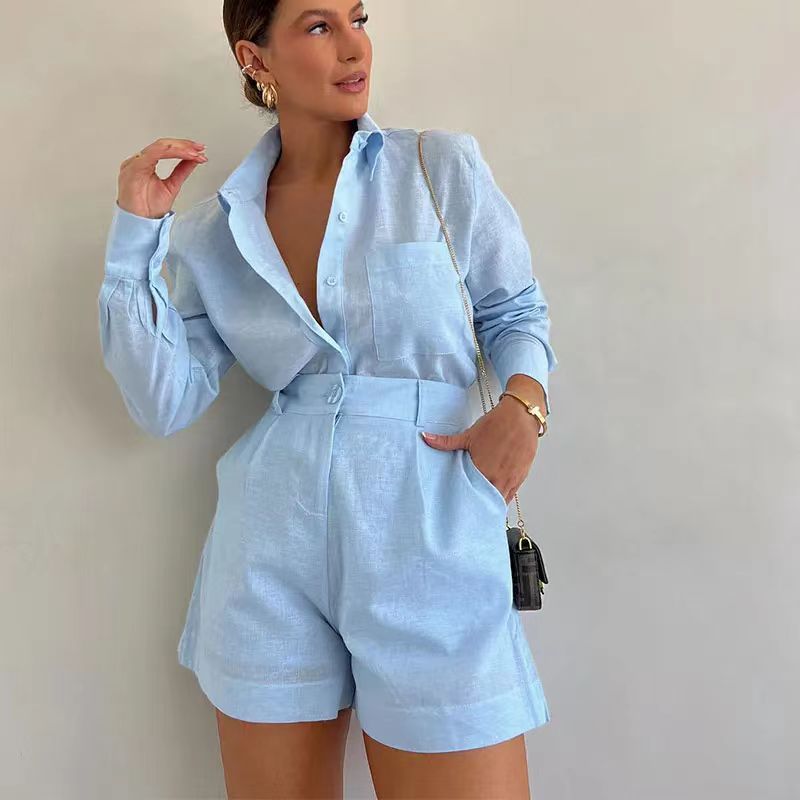 Ensemble Tailleur Cargo Femme – Veste légère & Pantalon large