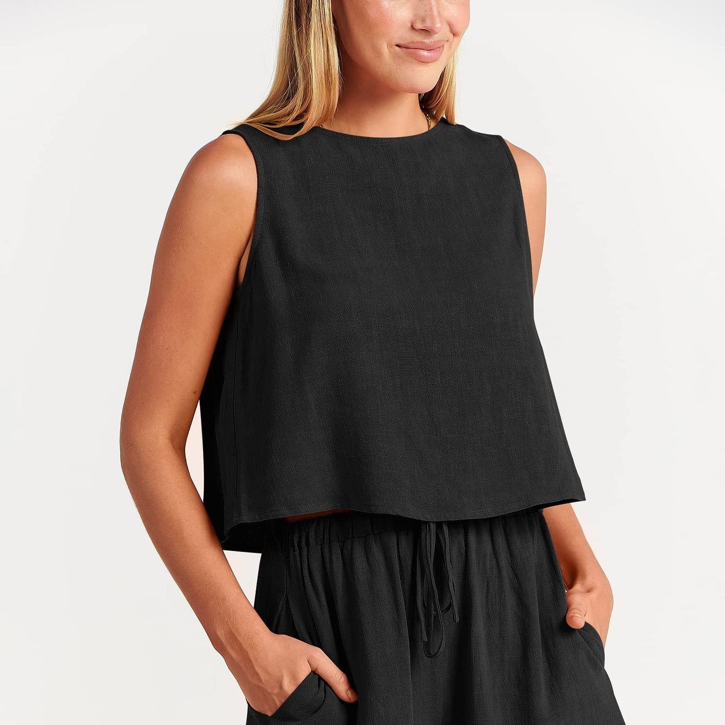 Ensemble Décontracté Sans Manches Femme