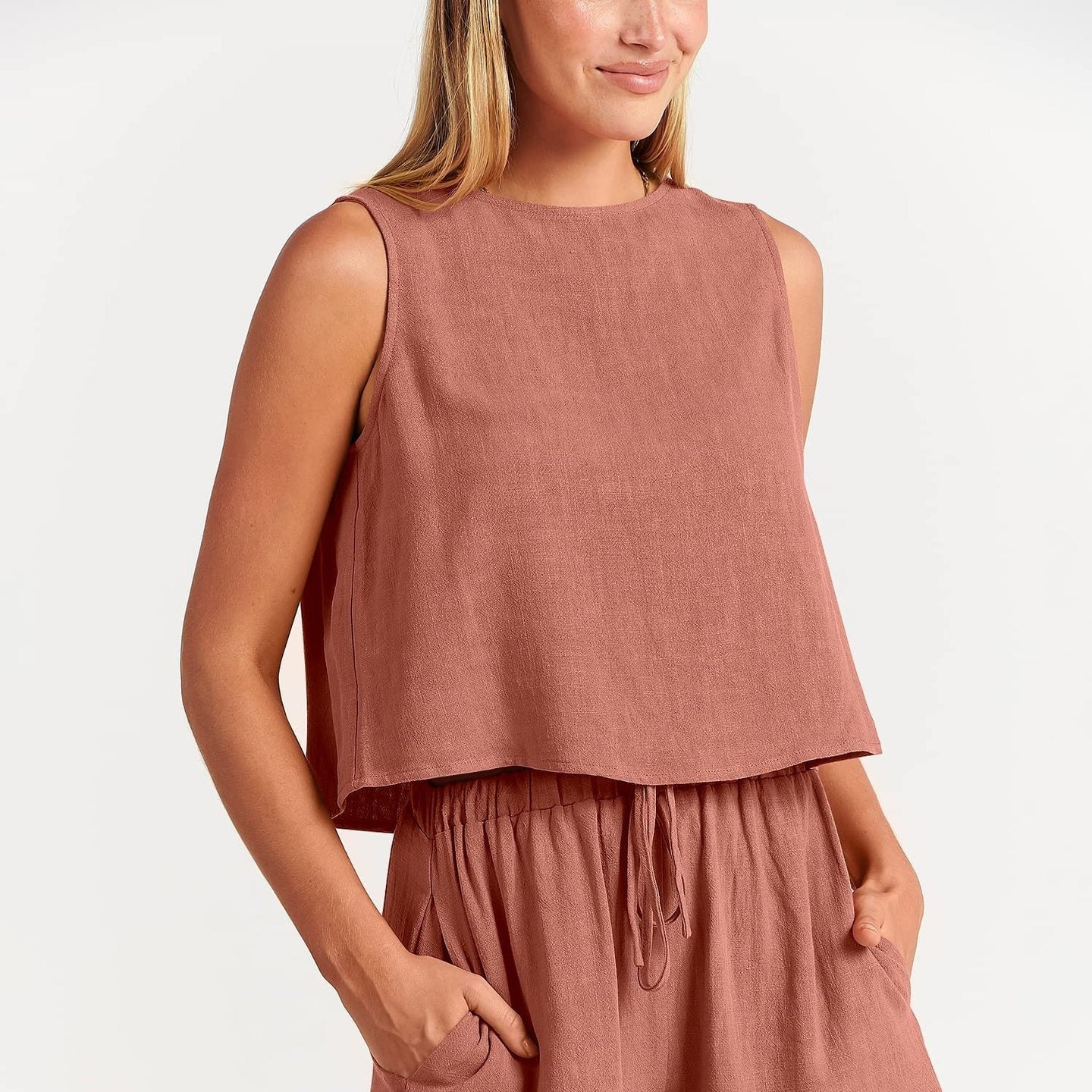 Ensemble Décontracté Sans Manches Femme