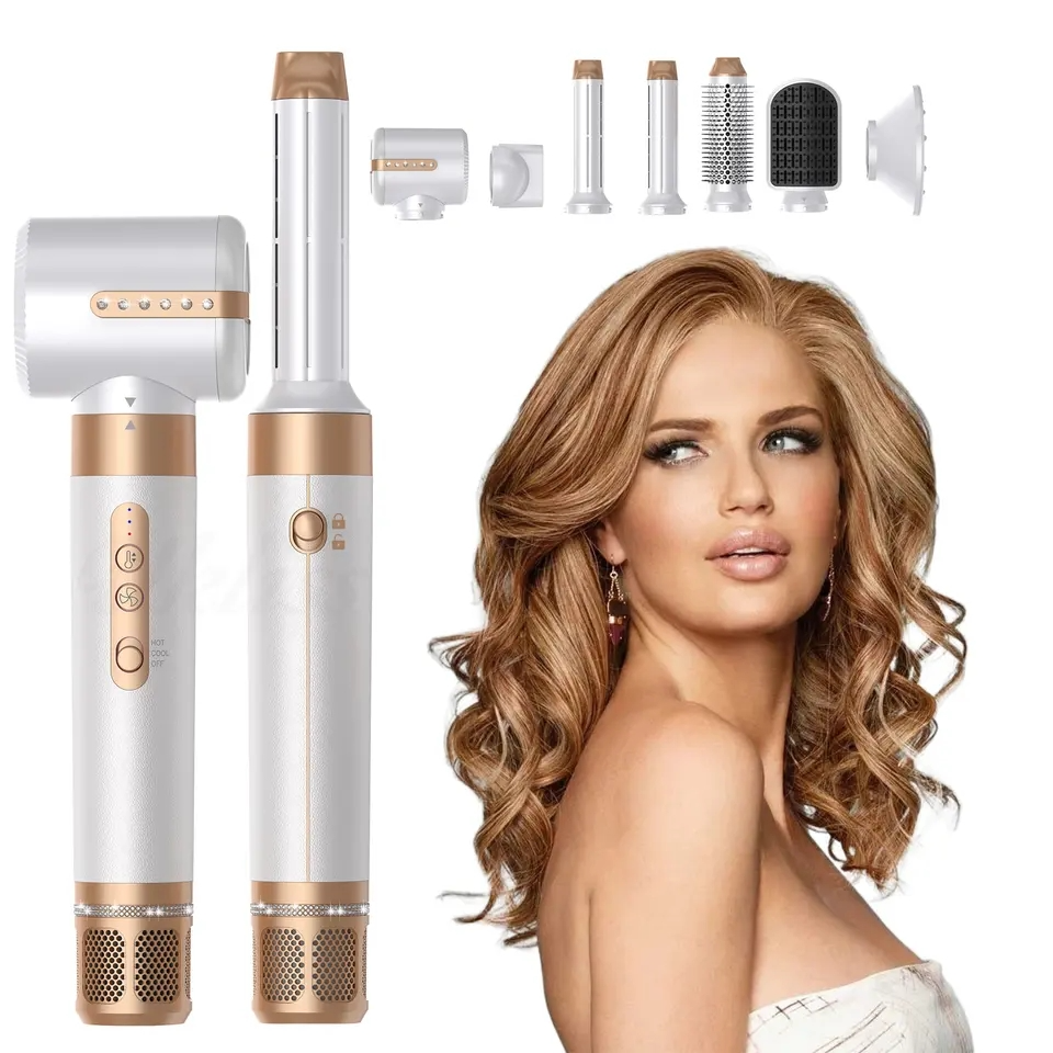 مصفف شعر Airwrap 7-in-1 — هواء ساخن وبارد لتجعيد الشعر وفرده ومنحه حجمًا