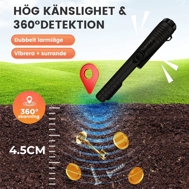 Waterproof Metal Detector – Lightweight Design, Push-Button Controls