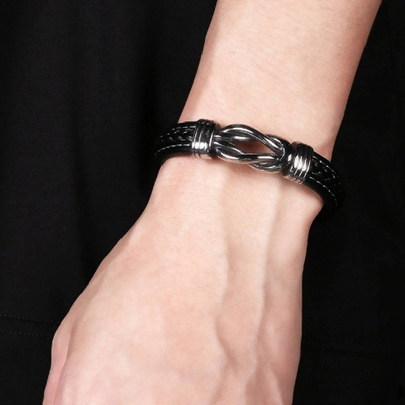 Unisex-armbånd i skinn — 22 cm omkrets