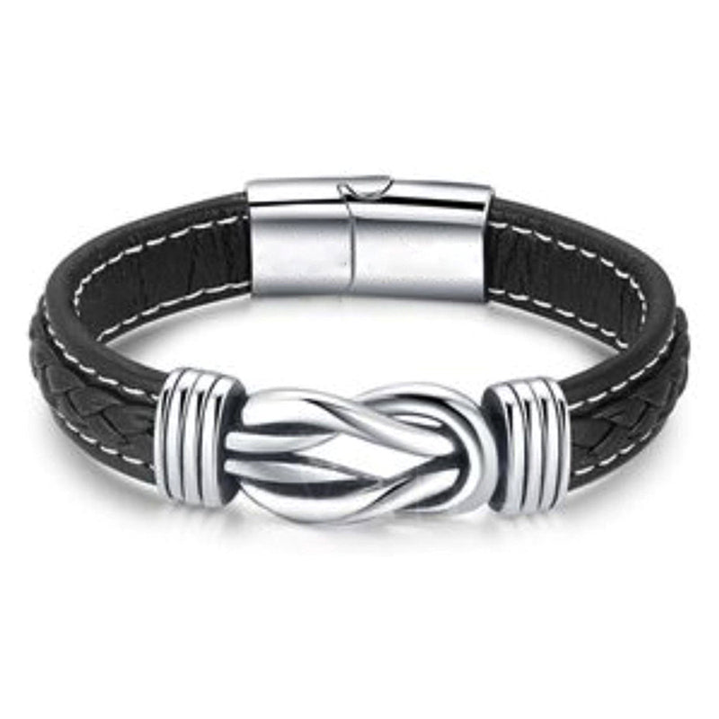 Unisex-armbånd i skinn — 22 cm omkrets