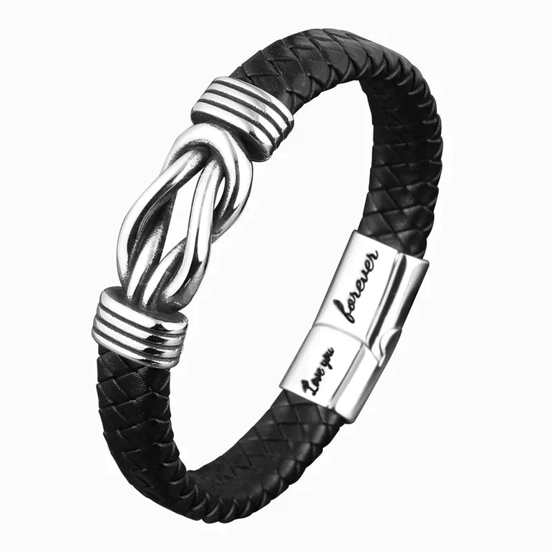 Unisex-armbånd i skinn — 22 cm omkrets