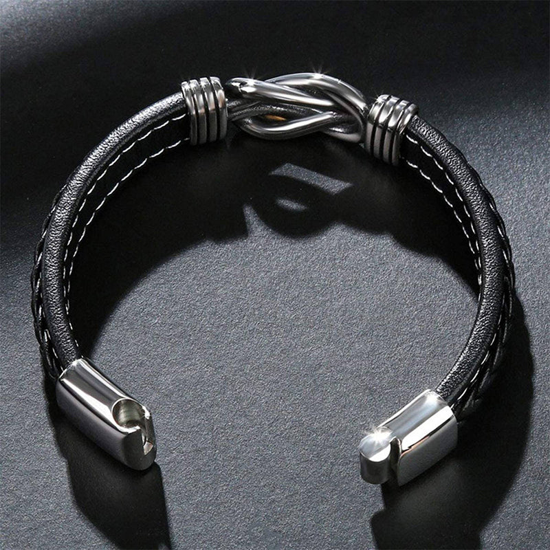 Unisex-armbånd i skinn — 22 cm omkrets