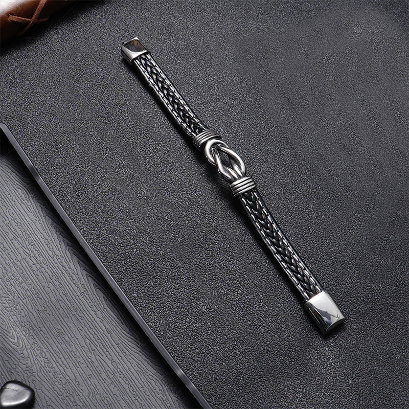 Unisex-armbånd i skinn — 22 cm omkrets