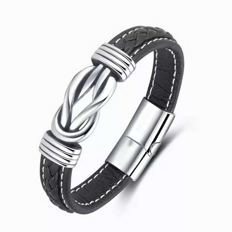Unisex-armbånd i skinn — 22 cm omkrets