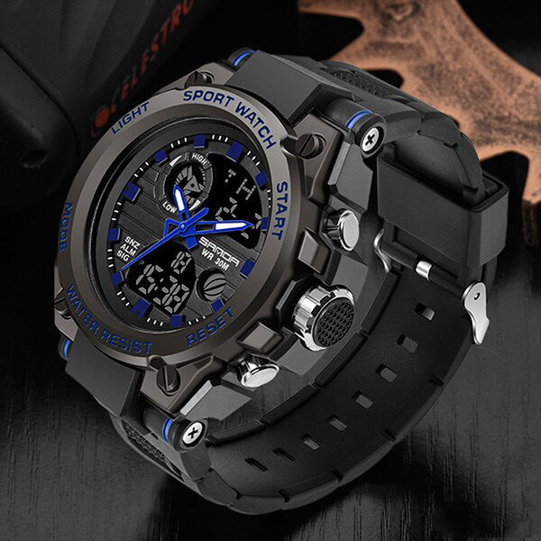 Orologio militare da uomo TitanGuard – Design robusto e multifunzionale, quadranti analogico e digitale