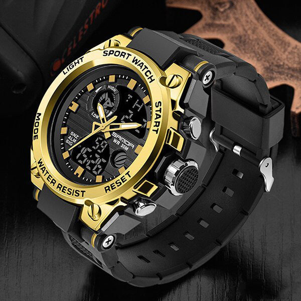 Orologio militare da uomo TitanGuard – Design robusto e multifunzionale, quadranti analogico e digitale