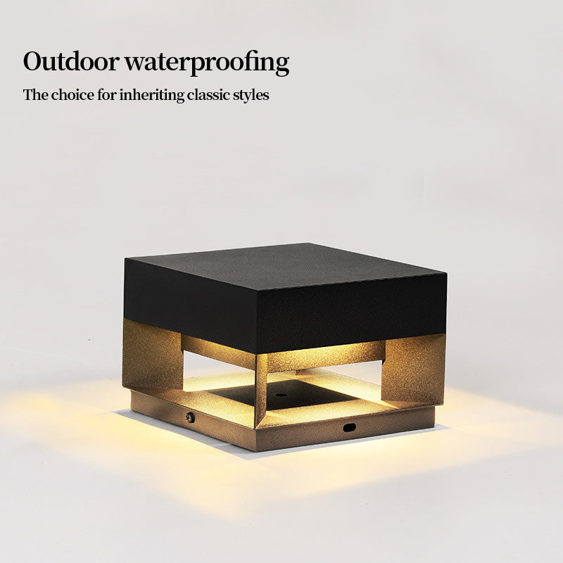 Éclairage extérieur LED LumaCast - Lampe moderne en acier inoxydable, design carré étanche