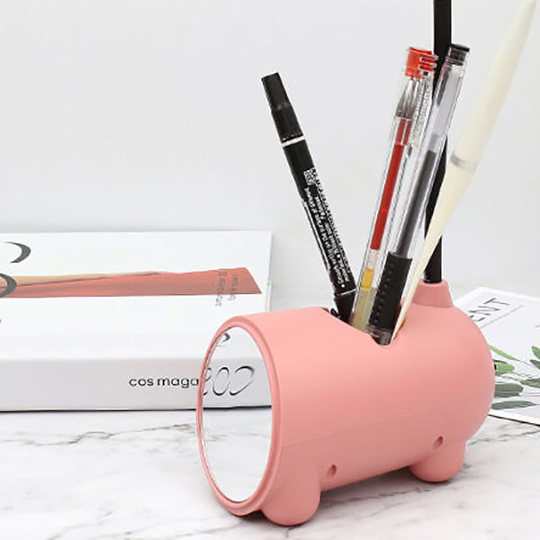 مصباح مكتب LED يعمل باللمس - حامل أقلام، وظيفة شحن USB، بتصميم أرنب