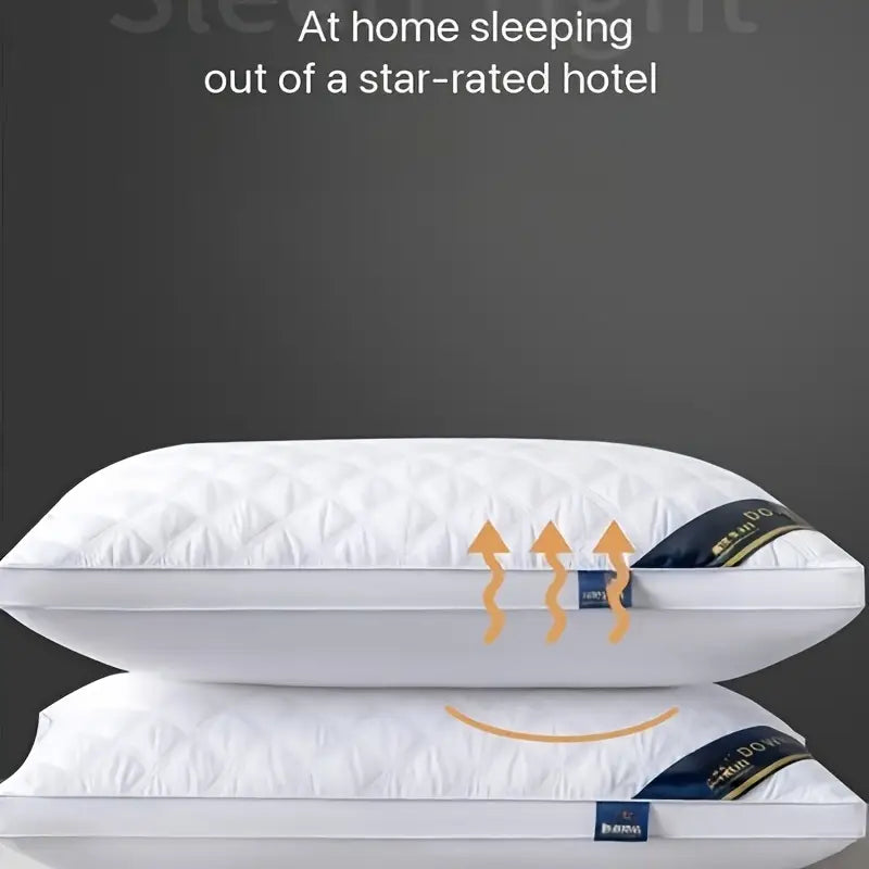DreamRest-sett med 2 hypoallergene 3D-puter — myk nakkestøtte, ergonomisk kontur