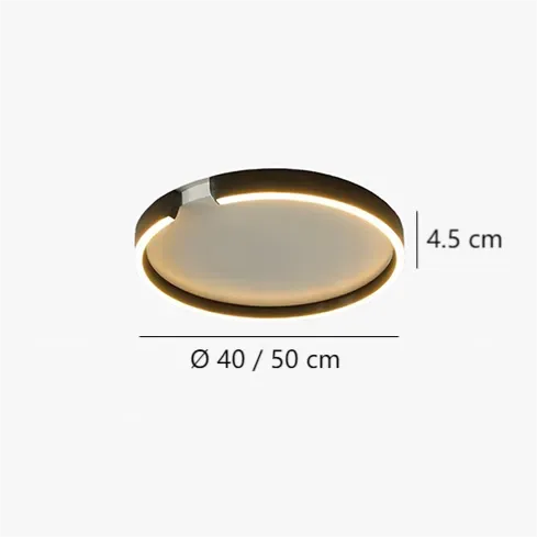 Modern Halo Flush Ceiling Light Dimmable Metal for Bedrooms | boxzora