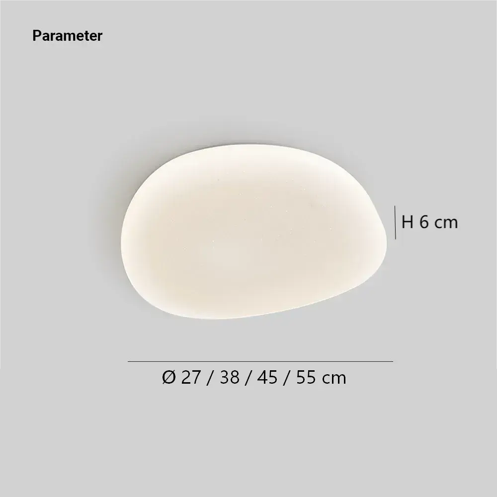 Plafoniera moderna Pebble bianca dimmerabile per camere da letto | boxzora