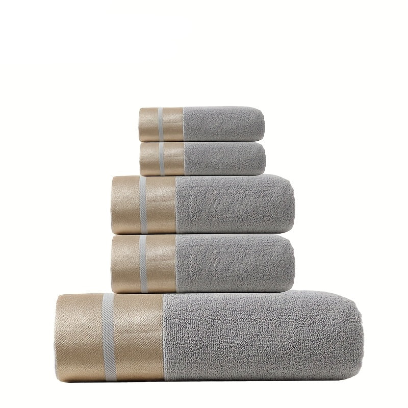 Set di asciugamani da bagno in morbido tessuto felpato — Collezione lussuosa ispirata agli hotel