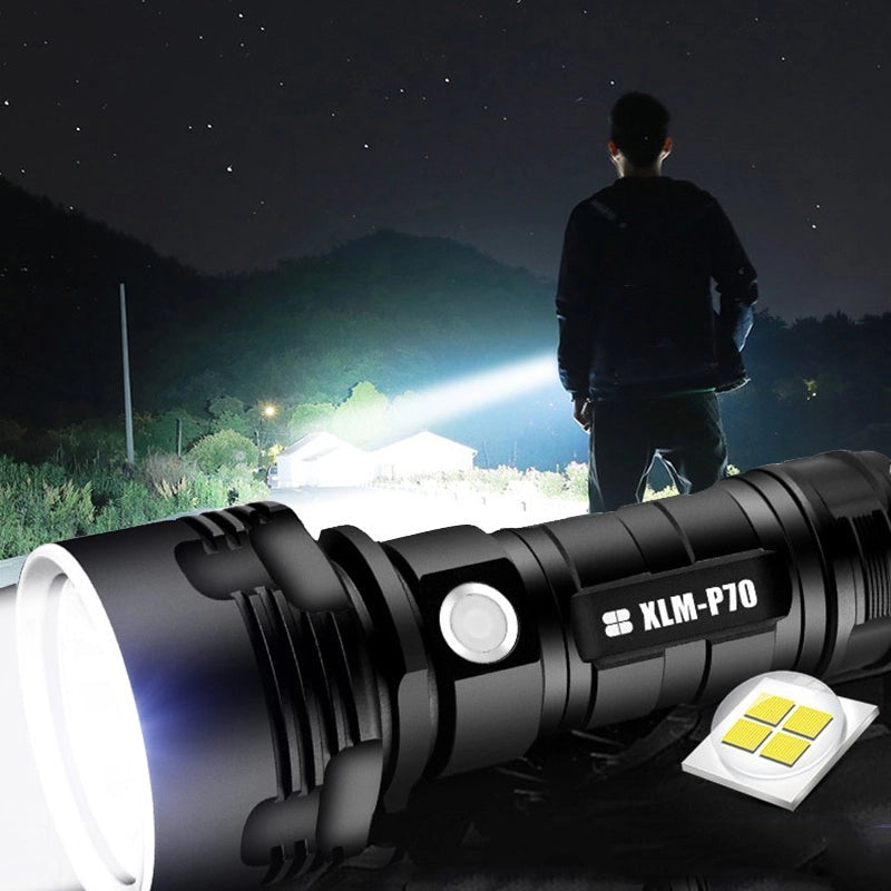 High-Performance Waterproof LED Flashlight — 30000-5000 Lumens