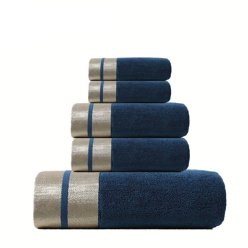 Set di asciugamani da bagno in morbido tessuto felpato — Collezione lussuosa ispirata agli hotel