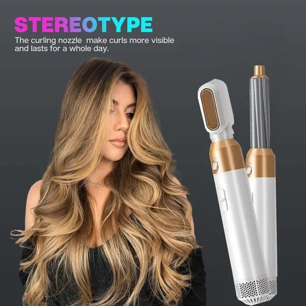 Spazzola asciugacapelli multifunzione FusionStyle — 5 accessori, piega in pochi minuti