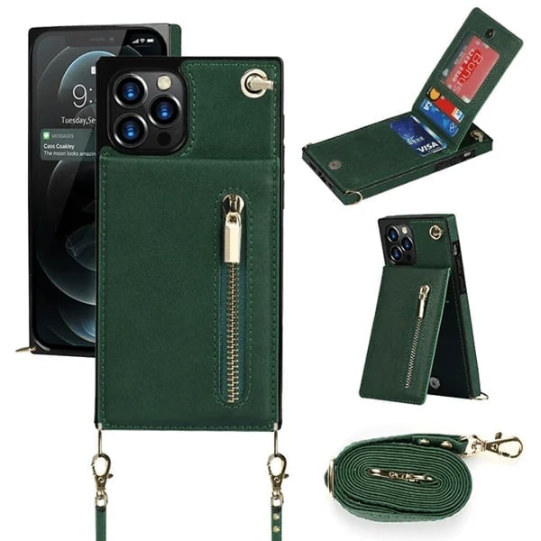 Casetic  iPhone Wallet Case — 11-Card Capacity, Zippered Pocket & Cash Slot