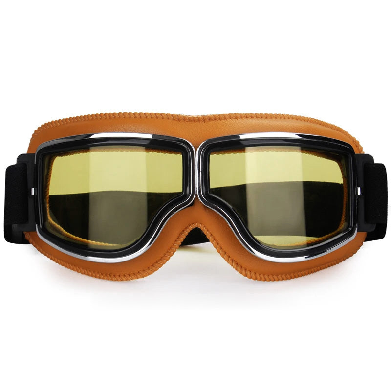 Street  Vintage Motorcycle Goggles — Ample Clearance for Eyeglass Compatibility