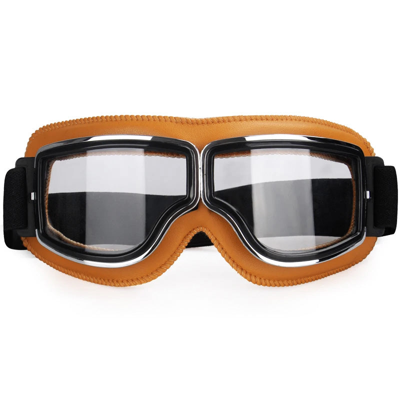 Street  Vintage Motorcycle Goggles — Ample Clearance for Eyeglass Compatibility