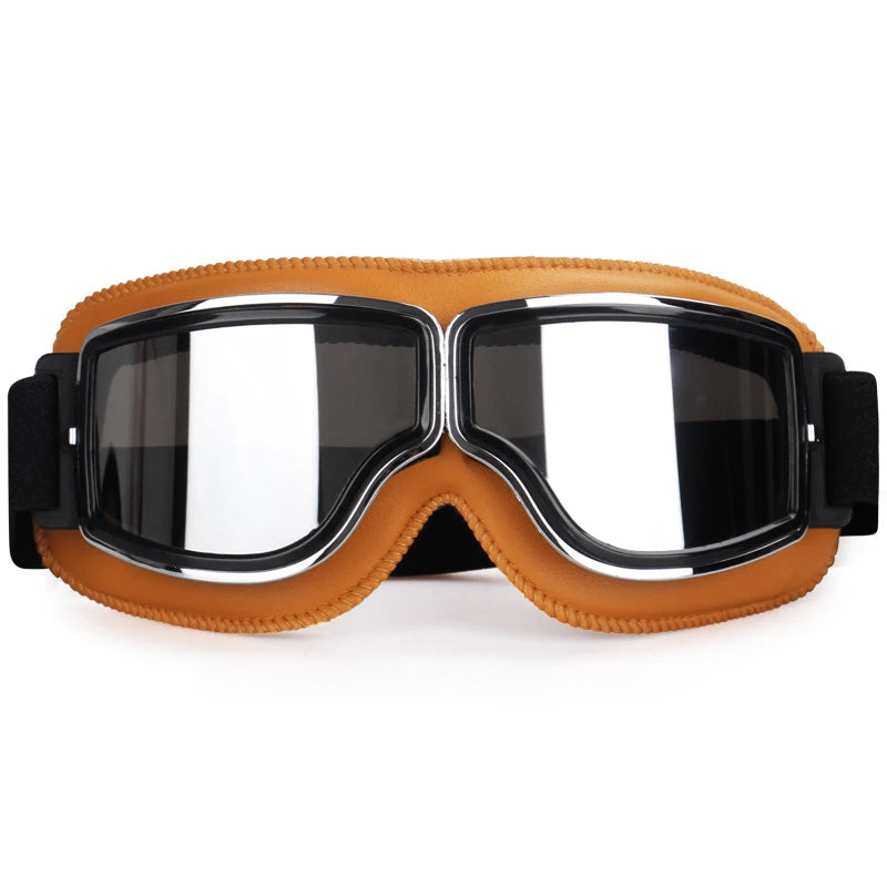 Street  Vintage Motorcycle Goggles — Ample Clearance for Eyeglass Compatibility
