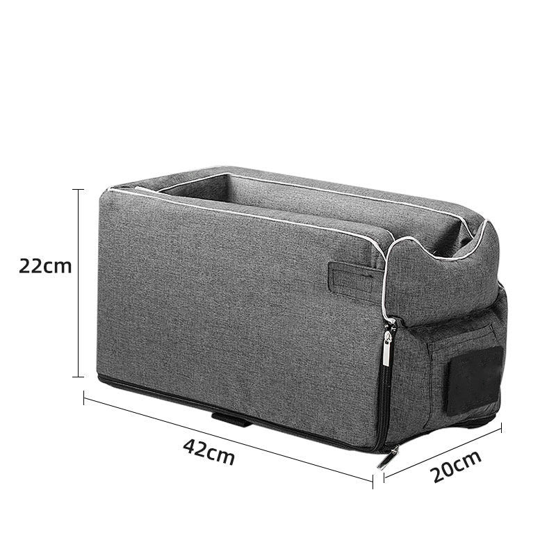 Center Console Dog Car Seat — Bite-Resistant, Machine Washable, Compact Design