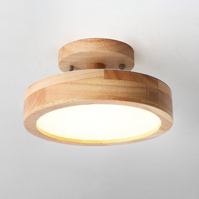 מנורת תקרה LED עגולה - התקנה חצי-צמודה, עיצוב נורדי, תאורה רכה ומפוזרת