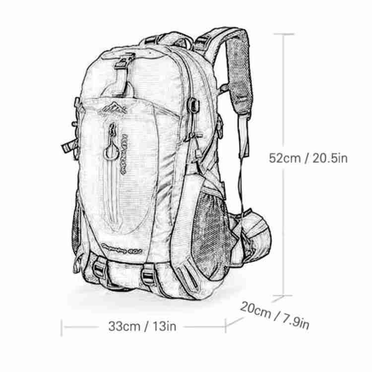Wasserdichter Wanderrucksack mit 40L Fassungsvermögen – mehrere Fächer, geräumige Innenaufteilung