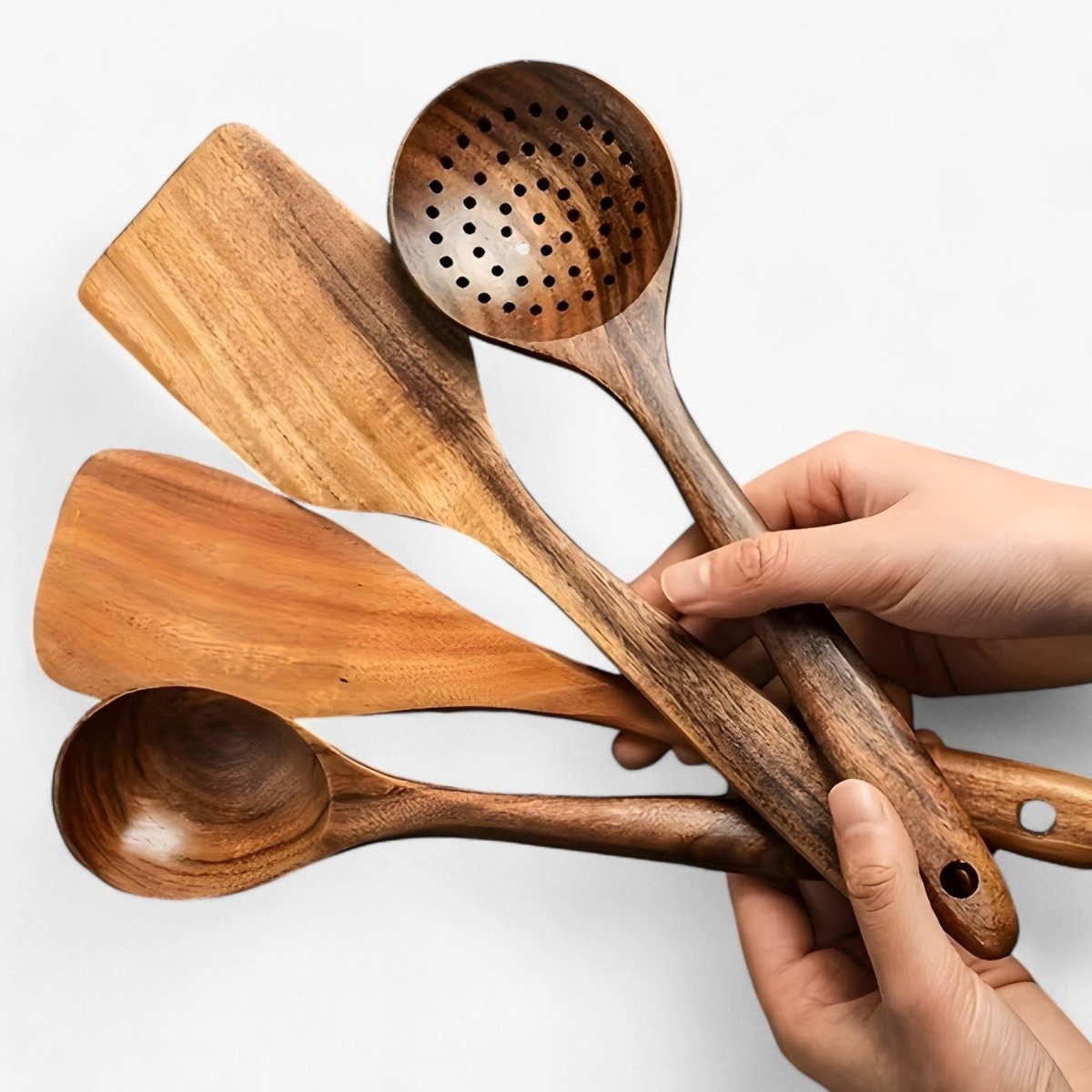 Σετ 11 ξύλινων εργαλείων κουζίνας WoodChef, ανθεκτικών στη θερμότητα