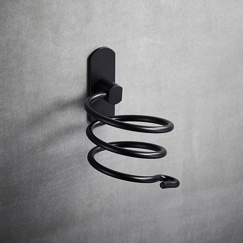 Soporte de pared de aluminio para secador de pelo