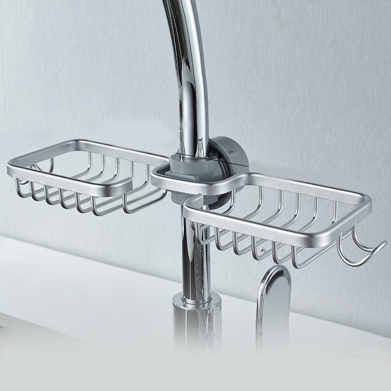 Drill Free Shower Caddy – Stainless Aluminum Build, Silver or Black