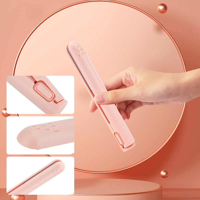 Mini modelador de cabelo portátil — design compacto de batom e modelação de dupla função