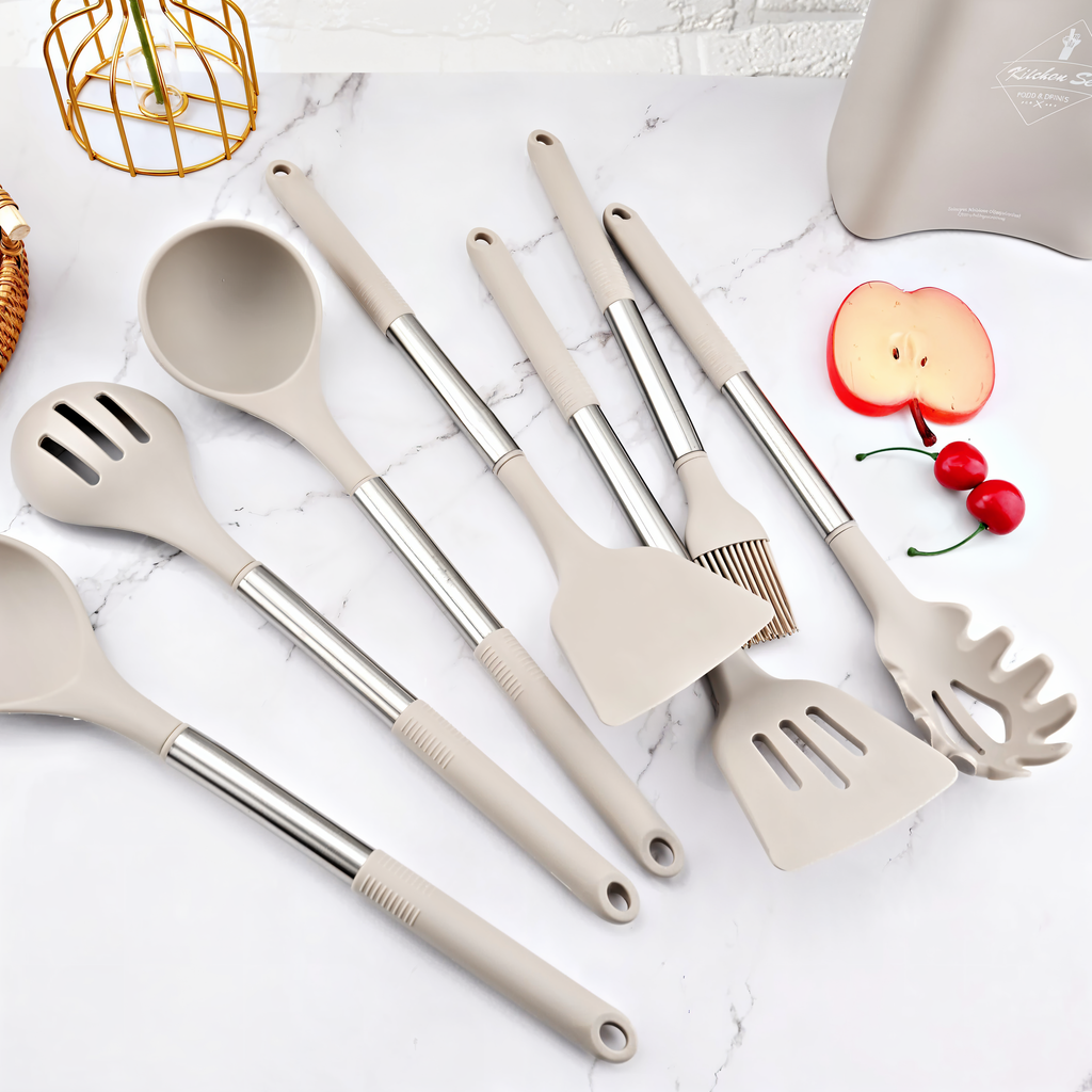 Juego de utensilios de cocina de silicona Culinara Pro de 12 piezas