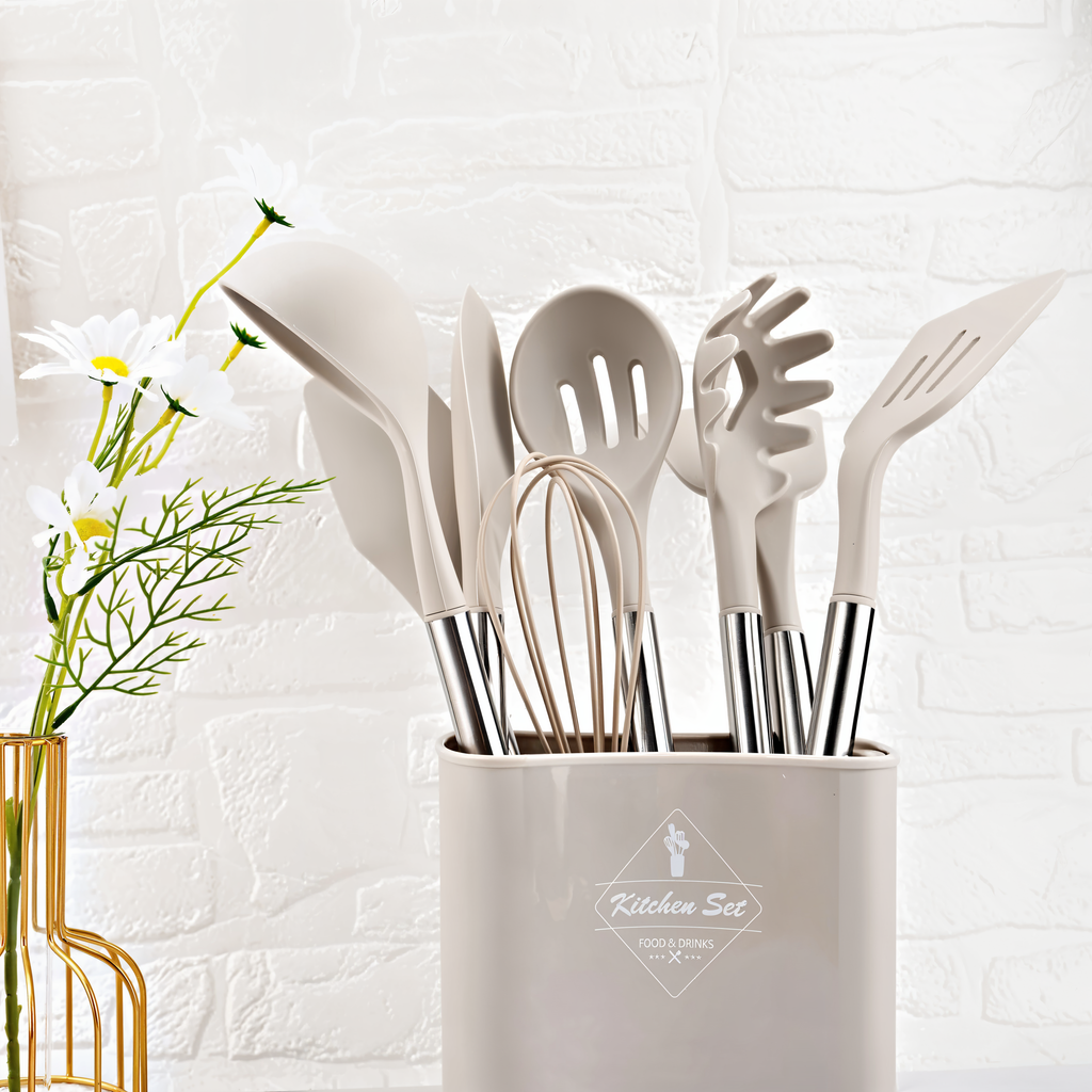 Juego de utensilios de cocina de silicona Culinara Pro de 12 piezas