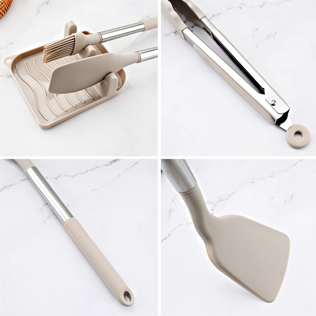 Juego de utensilios de cocina de silicona Culinara Pro de 12 piezas