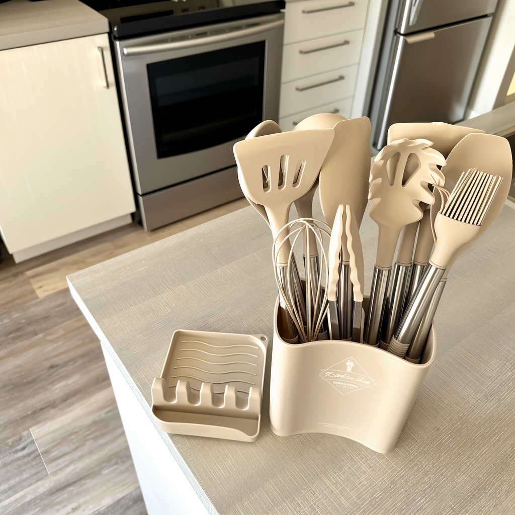 Juego de utensilios de cocina de silicona Culinara Pro de 12 piezas