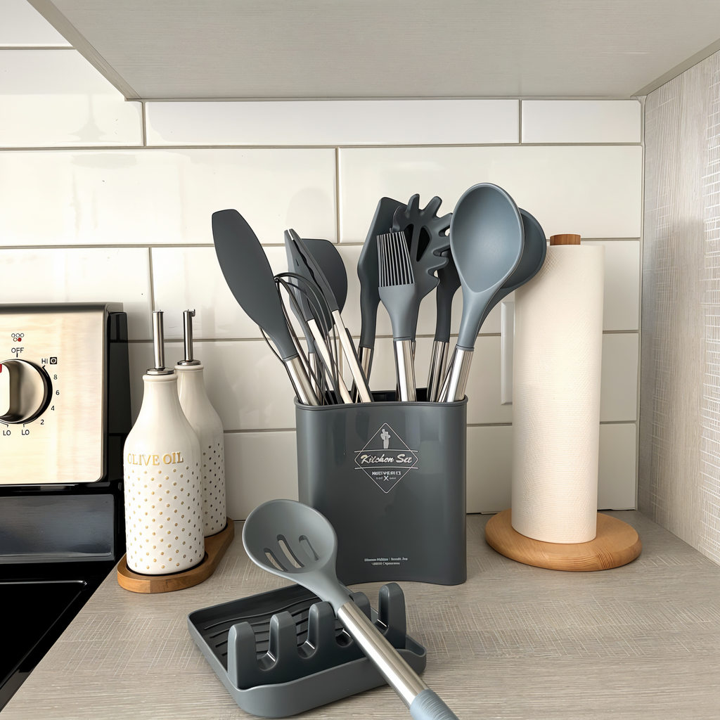 Juego de utensilios de cocina de silicona Culinara Pro de 12 piezas