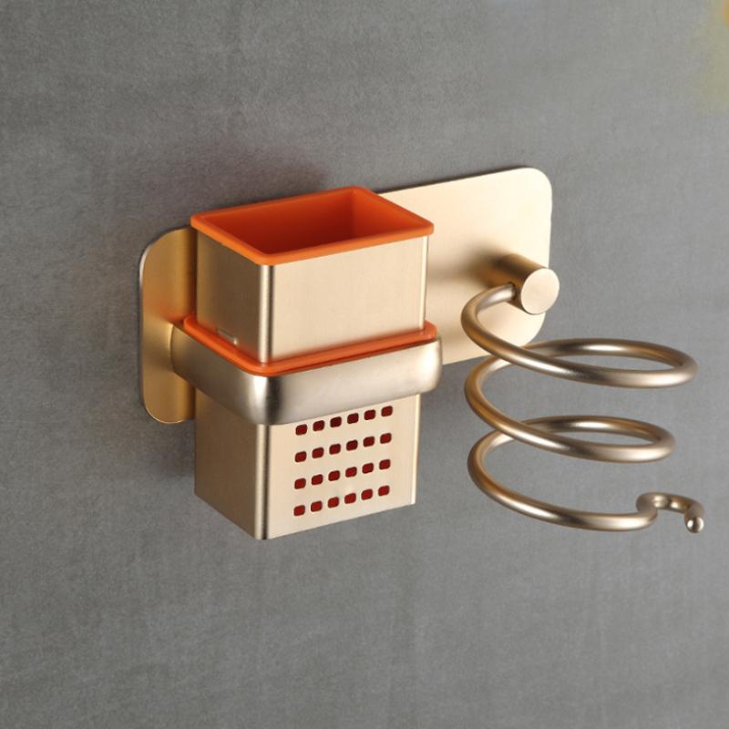 Soporte de pared de aluminio para secador de pelo