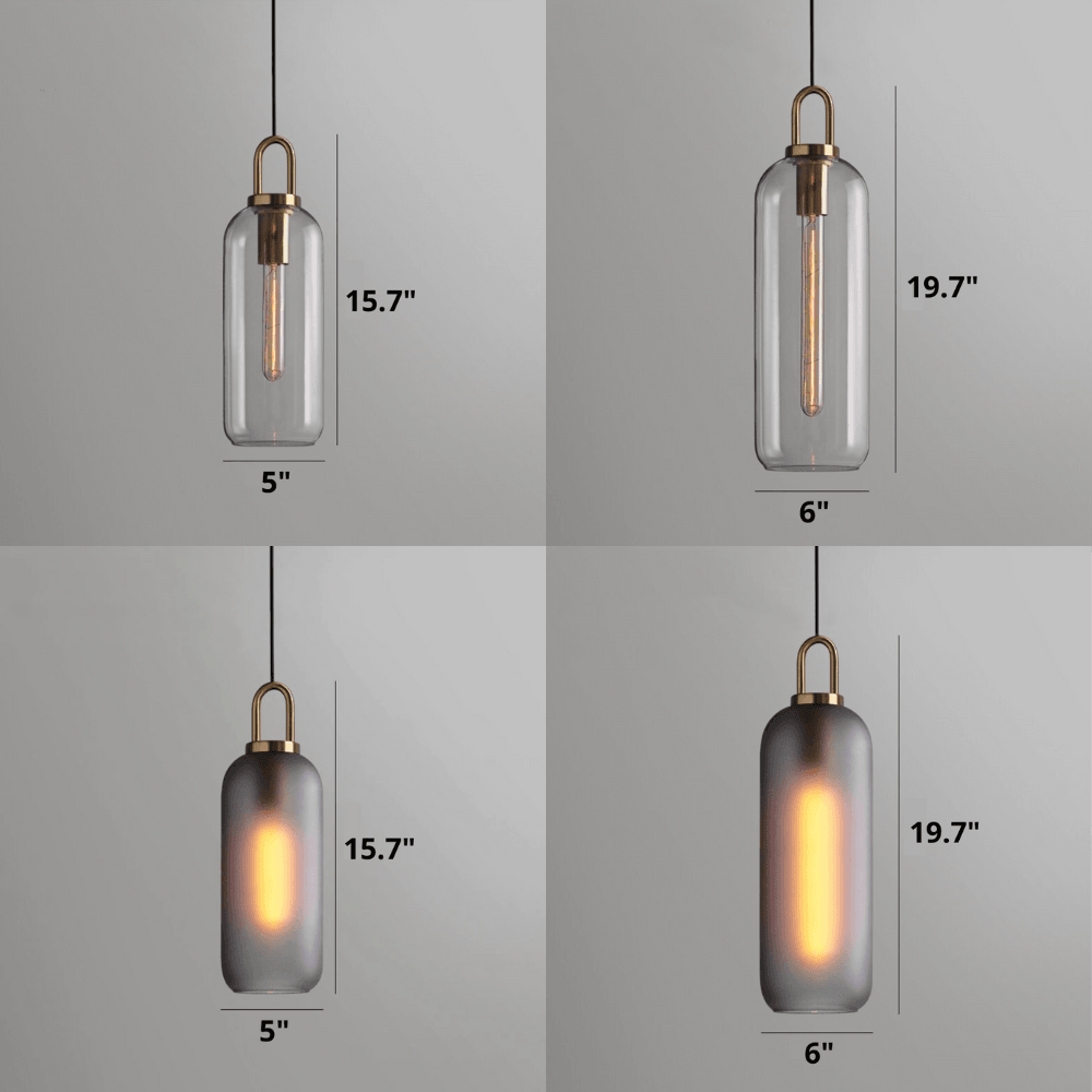 Nordisk pendellampe i klart glas | boxzora