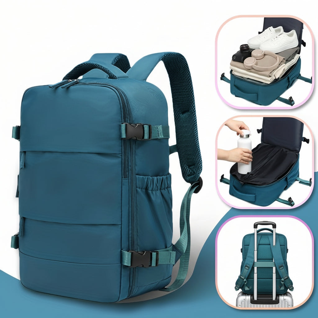 Reiserucksack-Set mit Vakuumkompression – luftdichtes Verschlusssystem, kompakter Allzweckrucksack