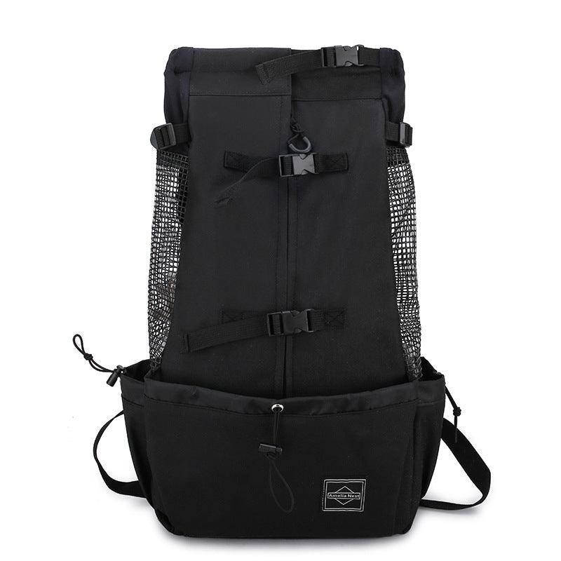 Mochila transportadora para perros de doble hombro - correas acolchadas y arnés seguro
