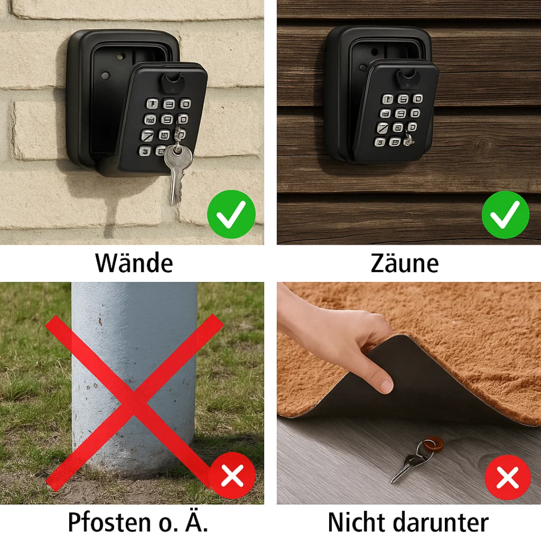 KeyGuard weerbestendige aan de muur bevestigde sleutelkluis – veilige beveiliging voor buiten