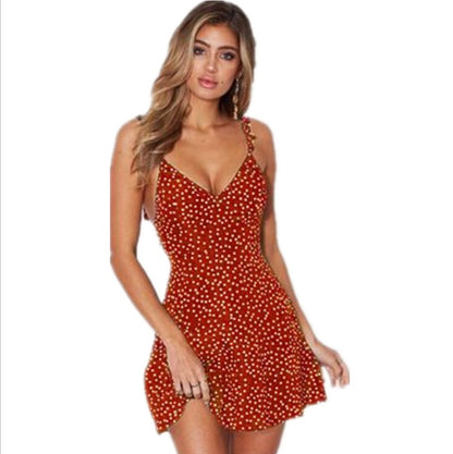 Robe d’Été à Pois – Élégance Naturelle