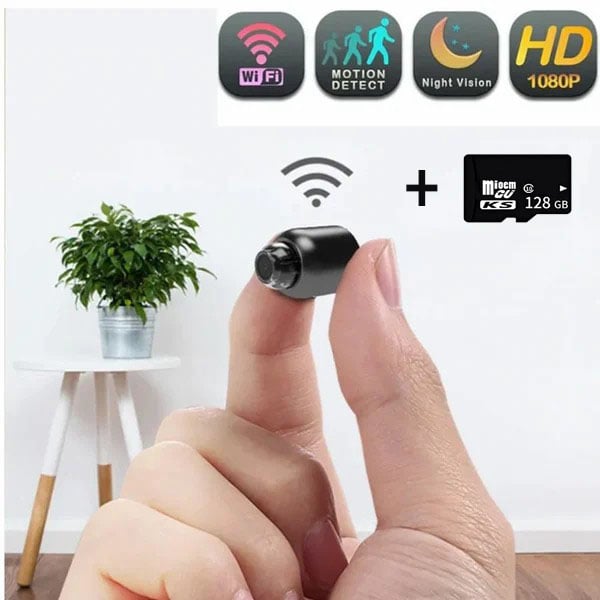 Mini-5G-WLAN-Kamera 1080P HD — 140°-Weitwinkel, Nachtsicht