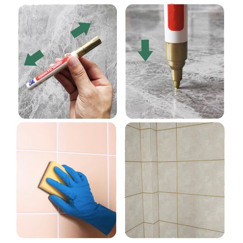 Caneta de retoque impermeável antimofo para juntas de azulejos cerâmicos Pousbo