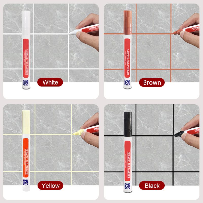 Caneta de retoque impermeável antimofo para juntas de azulejos cerâmicos Pousbo