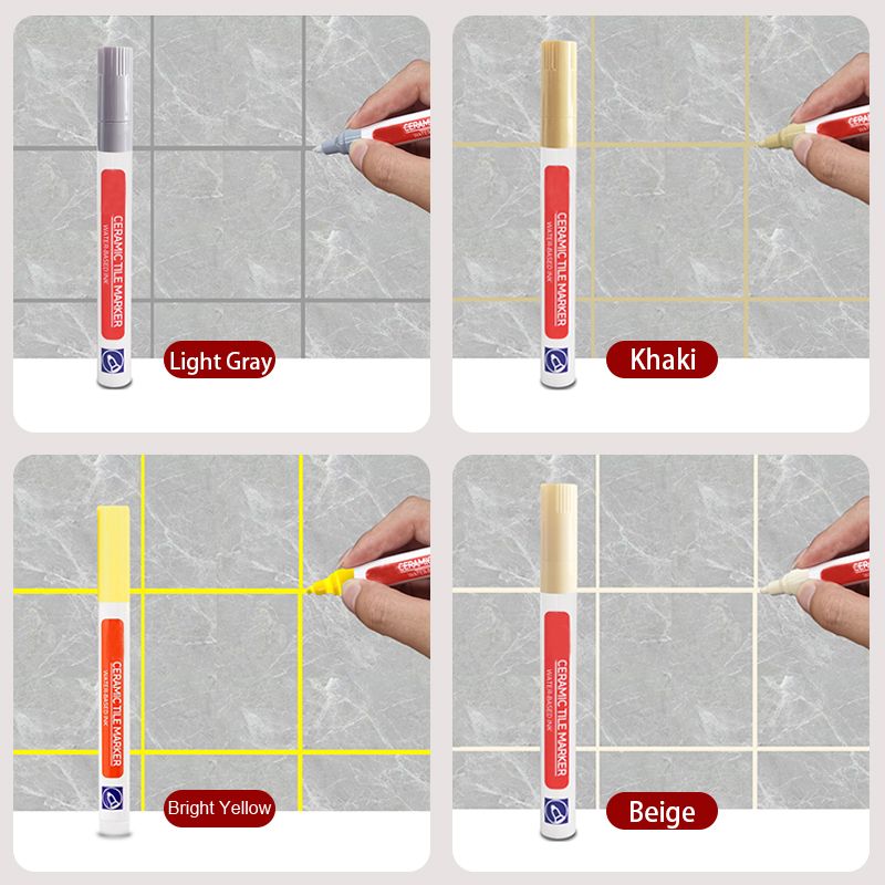 Caneta de retoque impermeável antimofo para juntas de azulejos cerâmicos Pousbo
