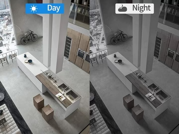 Cámara de seguridad inalámbrica HD WiFi compacta, lista para visión nocturna