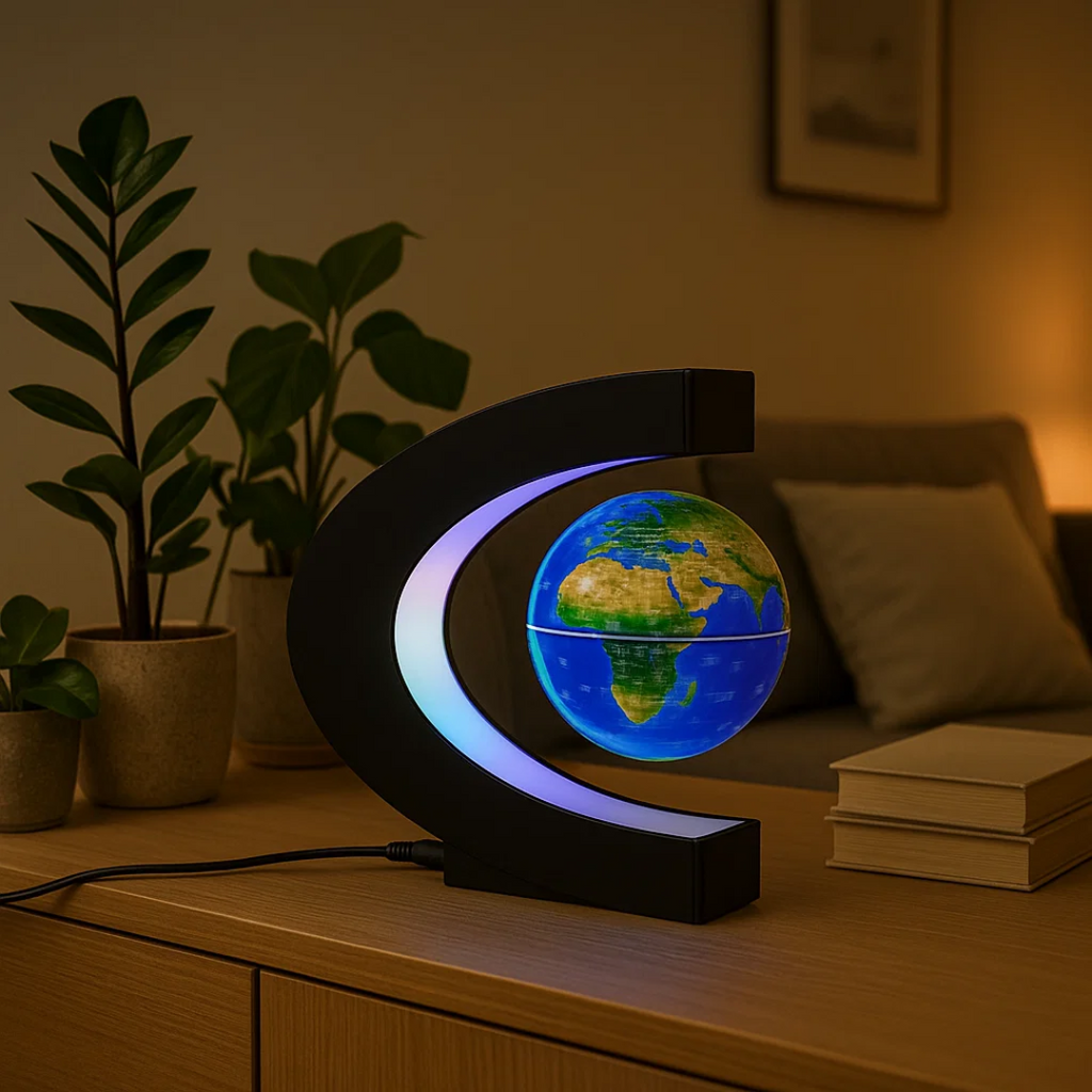 AstroGrobe マグネット式浮遊ランプ — LED地球儀ライト